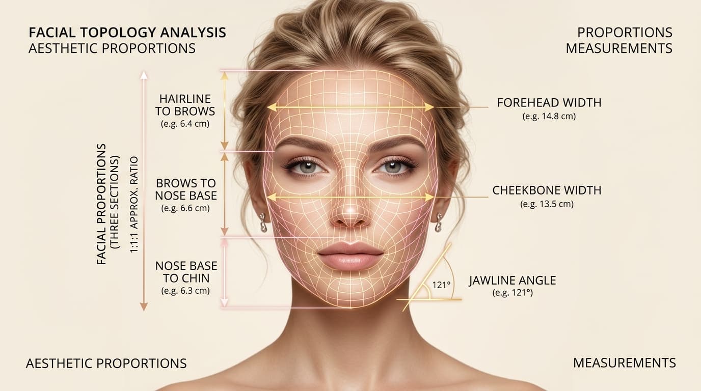 Face shape analysis diagram